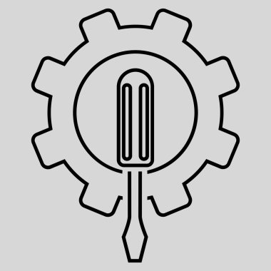 Mühendislik anahat vektör simgesi