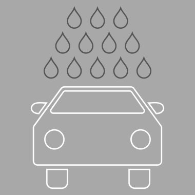 Oto yıkama anahat vektör simgesi