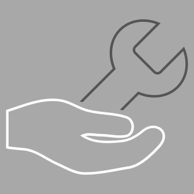 Onarım hizmeti anahat vektör simgesi