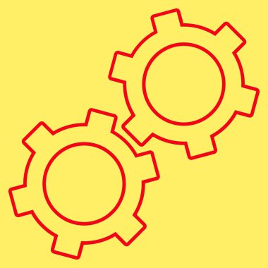 Gears'ı anahat vektör simgesi