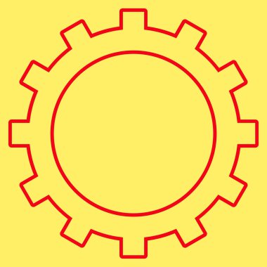 Dişli anahat vektör simgesi