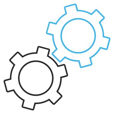 Gears'ı anahat vektör simgesi