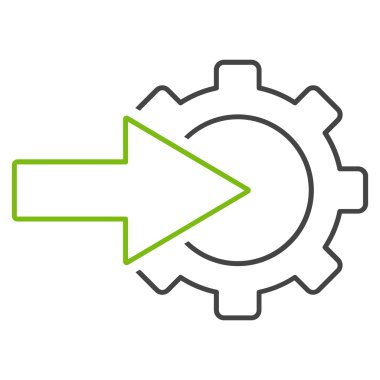 COG Tümleştirme anahat vektör simgesi