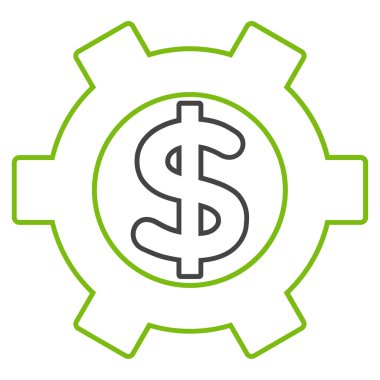 Mali Ayarlar anahat vektör simgesi