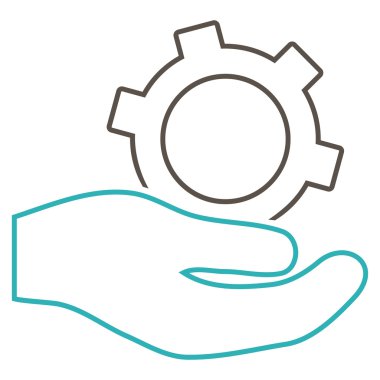 Mühendislik hizmeti anahat vektör simgesi