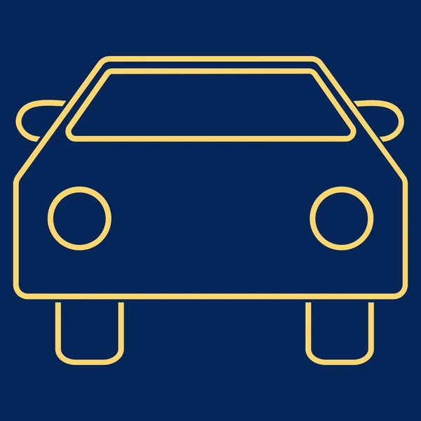 Car Outline Vector Icon — Stock Vector