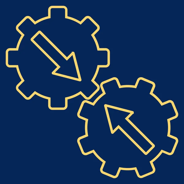 Esquema de integración de engranajes Vector Icono — Archivo Imágenes Vectoriales