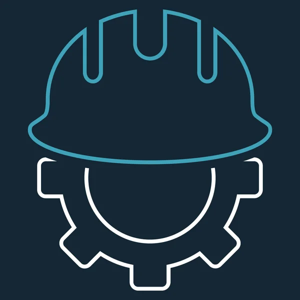 Development Hardhat Outline Vector Icon — Stock Vector