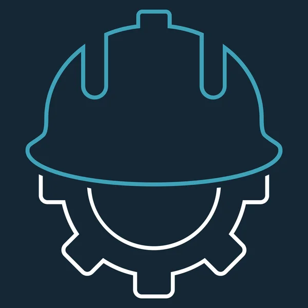 Entwicklung Helm Umriss Vektor-Symbol — Stockvektor