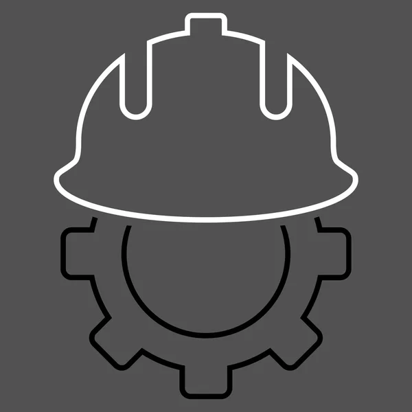 Utveckling hjälm disposition vektor Icon — Stock vektor