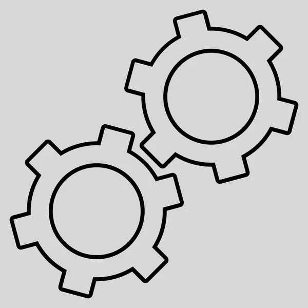 Engrenagens Esboço Vector Ícone —  Vetores de Stock
