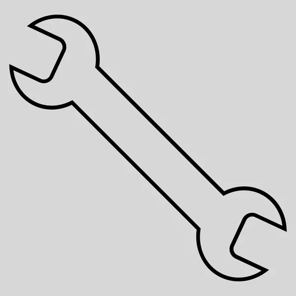 Wrench Outline Vector Icon — Stock Vector