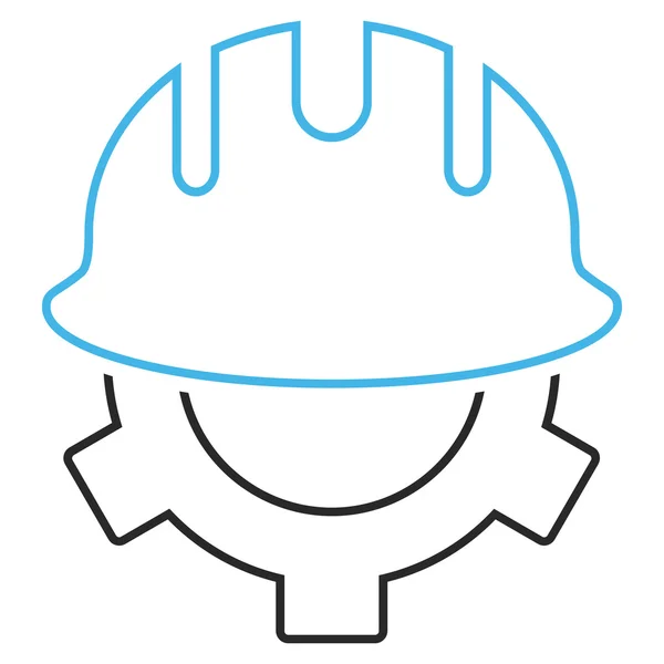 Entwicklung Helm Umriss Vektor-Symbol — Stockvektor