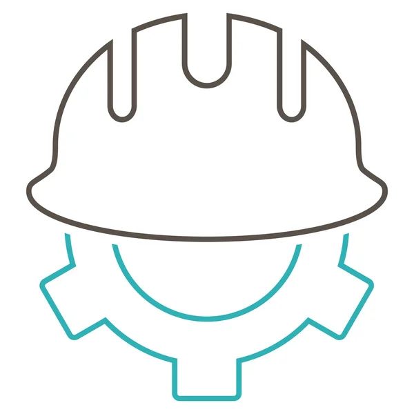 Development Helmet Outline Vector Icon — Stock Vector