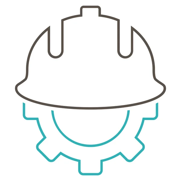 Desenvolvimento capacete esboço vetor ícone —  Vetores de Stock