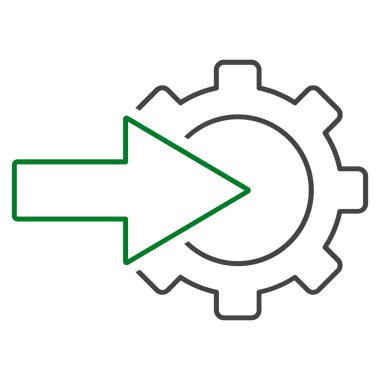 COG Tümleştirme anahat vektör simgesi