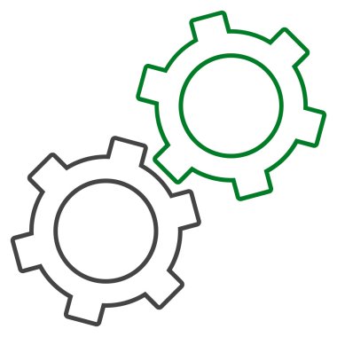 Gears'ı anahat vektör simgesi