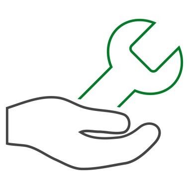 Onarım hizmeti anahat vektör simgesi