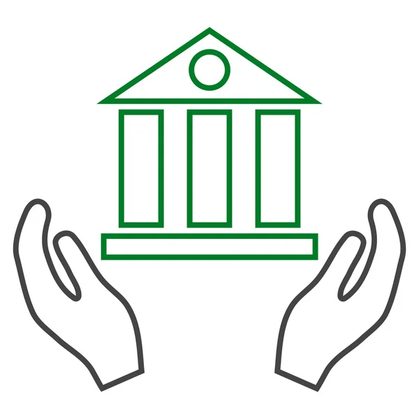 Векторная икона банковского обслуживания — стоковый вектор