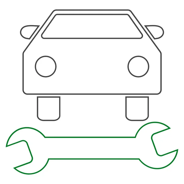 Autó javítási vázlatot Vector Icon — Stock Vector
