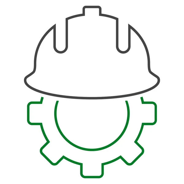 Entwicklung Helm Umriss Vektor-Symbol — Stockvektor