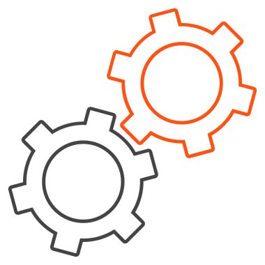 Gears'ı anahat vektör simgesi