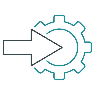 COG Tümleştirme anahat vektör simgesi