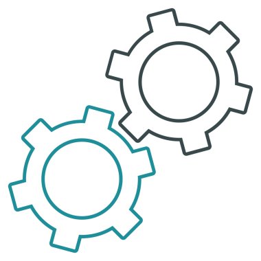 Gears'ı anahat vektör simgesi