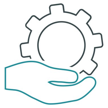 Hizmet anahat vektör simgesi