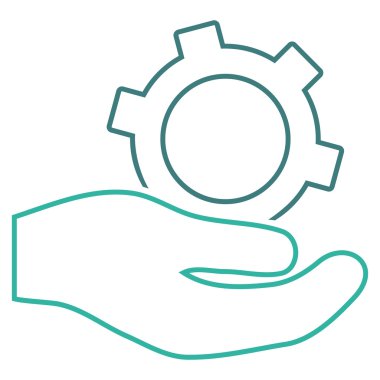 Mühendislik hizmeti anahat vektör simgesi