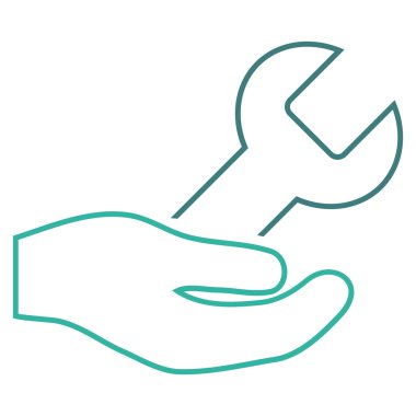 Onarım hizmeti anahat vektör simgesi