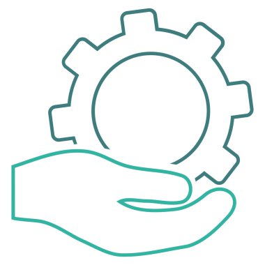 Hizmet anahat vektör simgesi