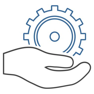 Geliştirme hizmeti anahat vektör simgesi