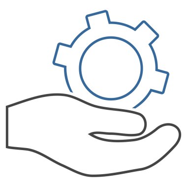 Mühendislik hizmeti anahat vektör simgesi