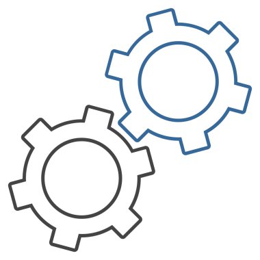 Gears'ı anahat vektör simgesi