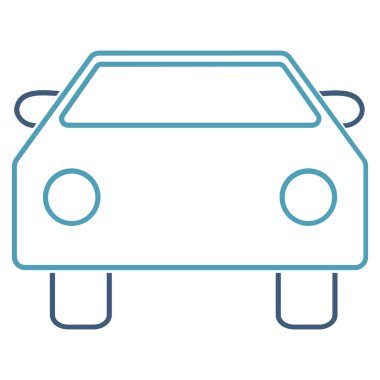 Araba anahat vektör simgesi