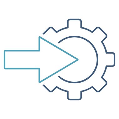 COG Tümleştirme anahat vektör simgesi