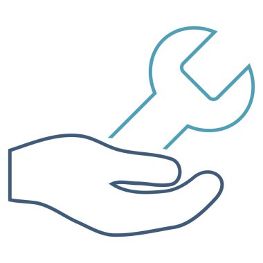 Onarım hizmeti anahat vektör simgesi