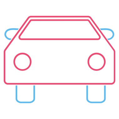 Araba anahat vektör simgesi