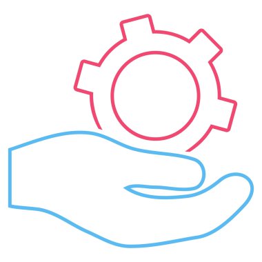 Mühendislik hizmeti anahat vektör simgesi