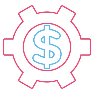 Mali Ayarlar anahat vektör simgesi