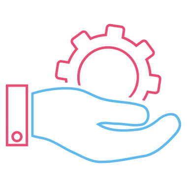 Hizmet anahat vektör simgesi