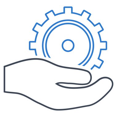 Geliştirme hizmeti anahat vektör simgesi