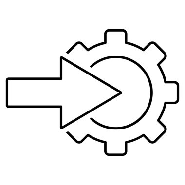 COG Tümleştirme anahat vektör simgesi