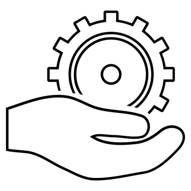 Geliştirme hizmeti anahat vektör simgesi