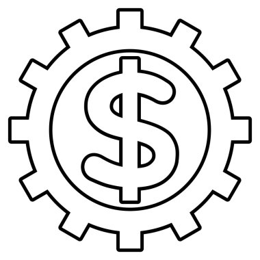 Finans sektöründe anahat vektör simgesi