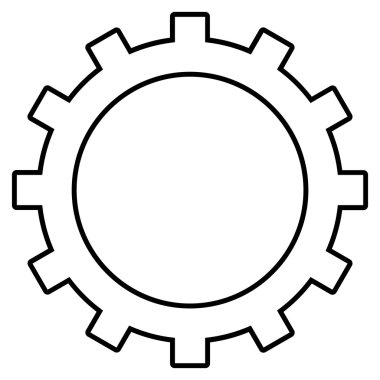 Dişli anahat vektör simgesi