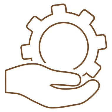 Hizmet anahat vektör simgesi