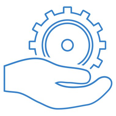 Geliştirme hizmeti anahat vektör simgesi