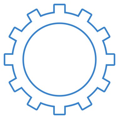 Dişli anahat vektör simgesi